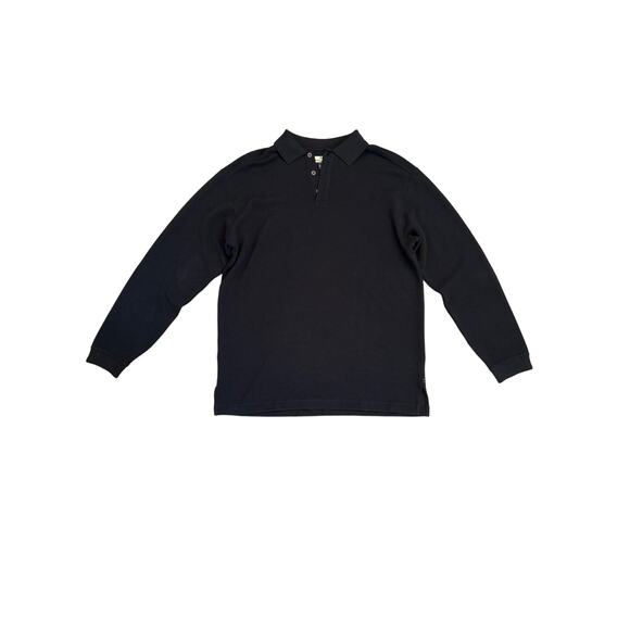 Tommy Bahama Men's Silk Blend Textured Long Sleeve Knit Sweater Shirt Black Sz M - Picture 1 of 8